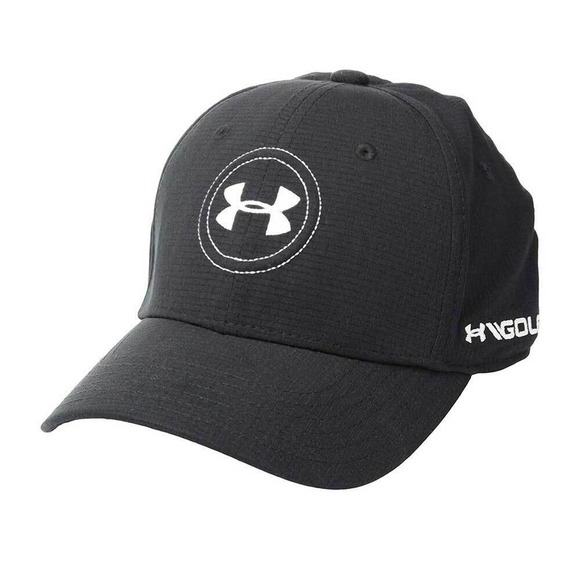Under Armour Black Official Jordan Spieth Tour Fitted Golf Cap Men's Size Medium - Picture 1 of 7